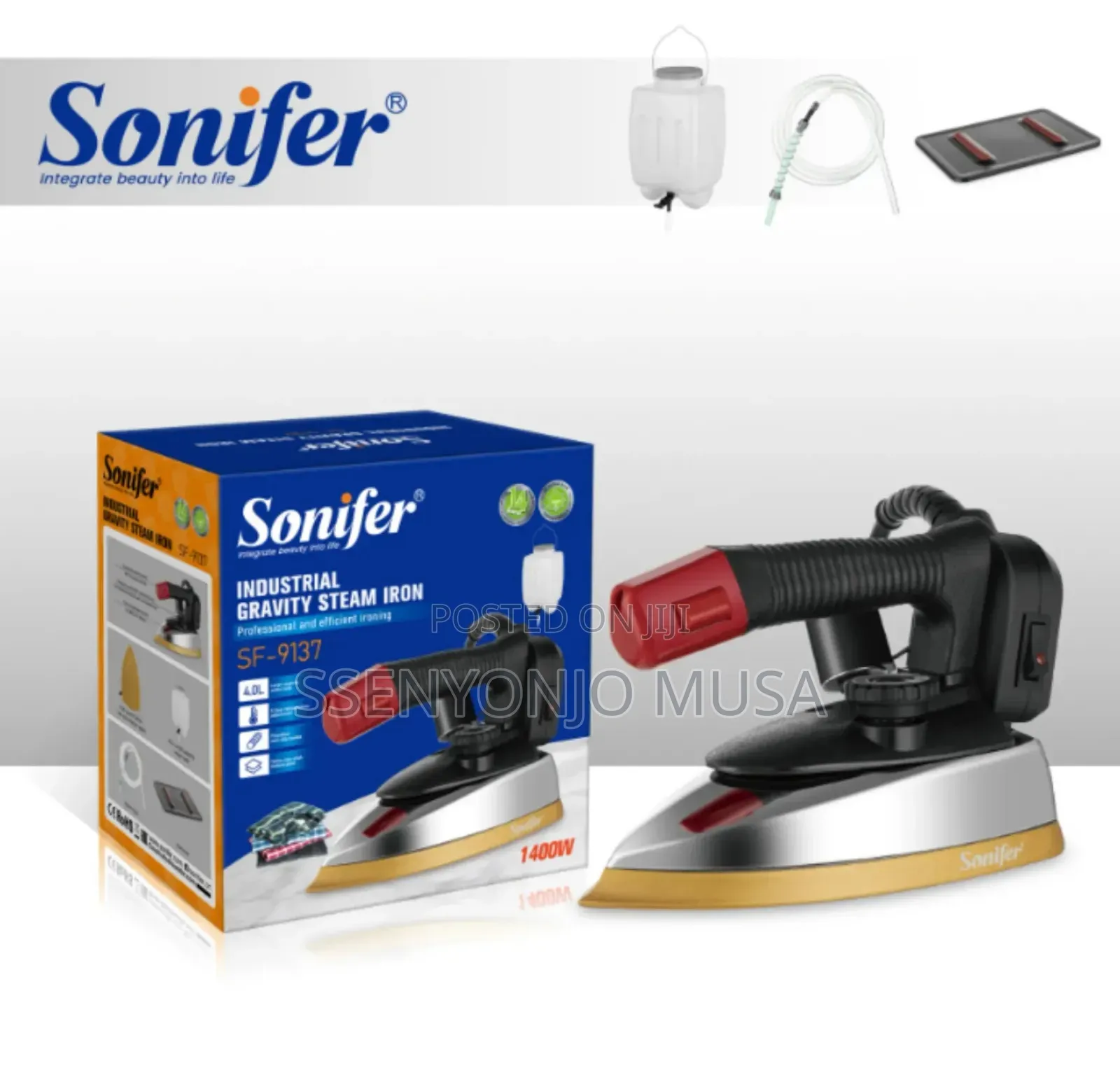 Sonifer 1400w Commercial Hanging Gravity Feed Steam Press Iron With 4l