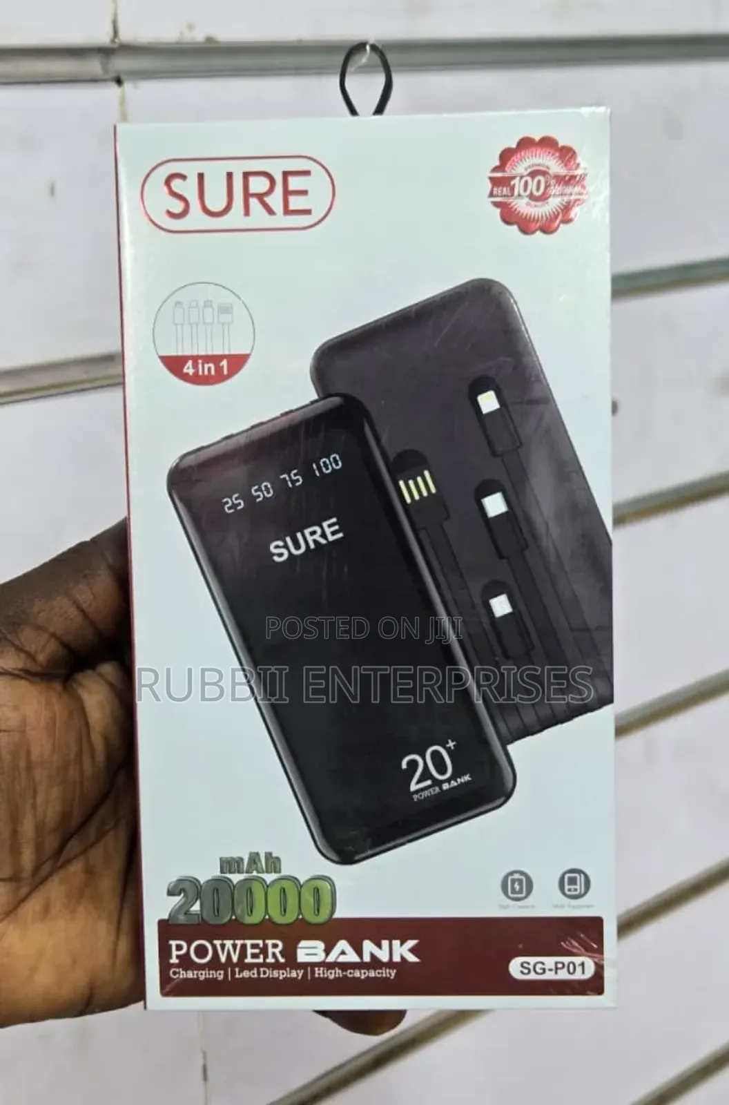Sure 20,000 Mah Power Bank (Cables)