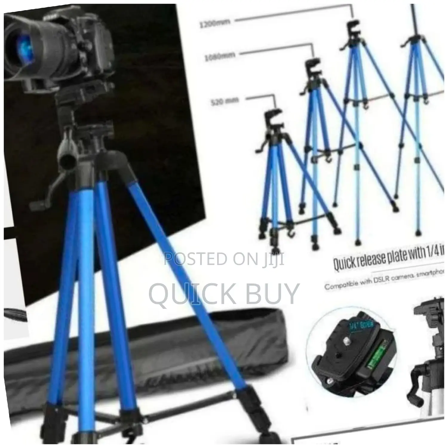 Heavy-duty Lightweight Tripod With Phone Clip Bag
