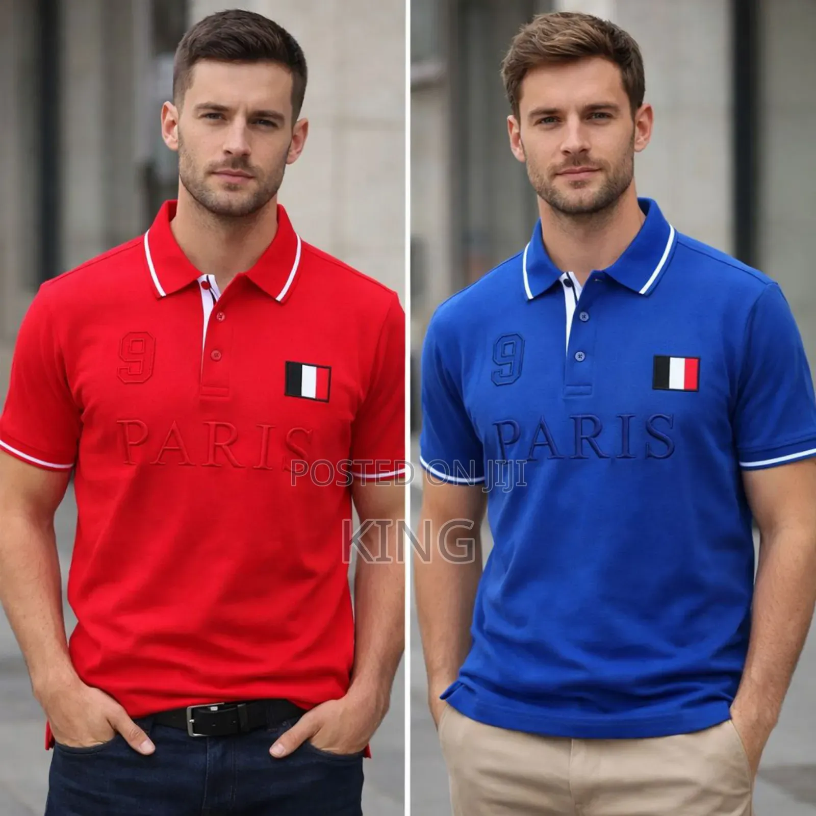 Paris Featuring Ny Men's Nice Fit Polo T-Shirts