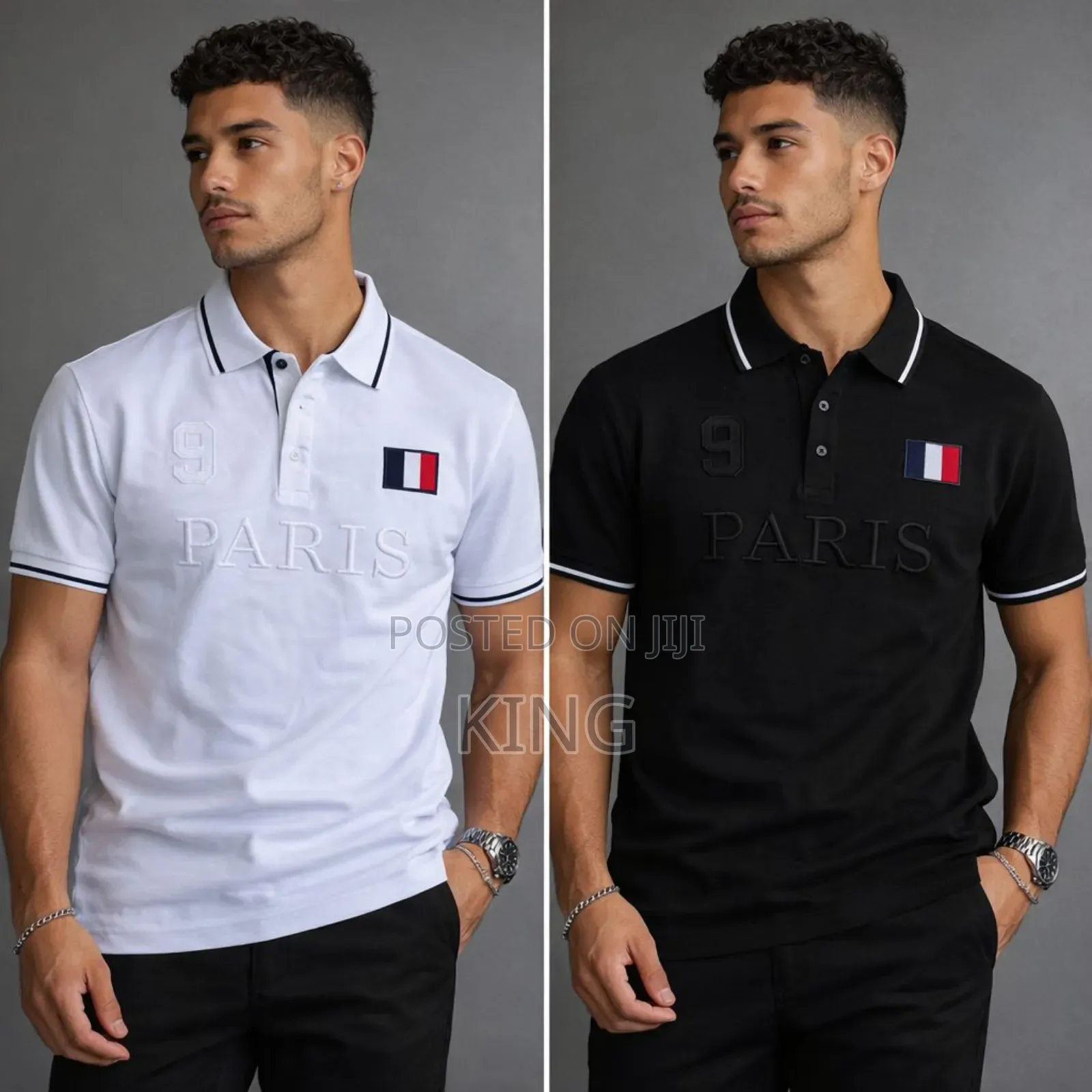 Paris Featuring Ny Men's Nice Fit Polo T-Shirts