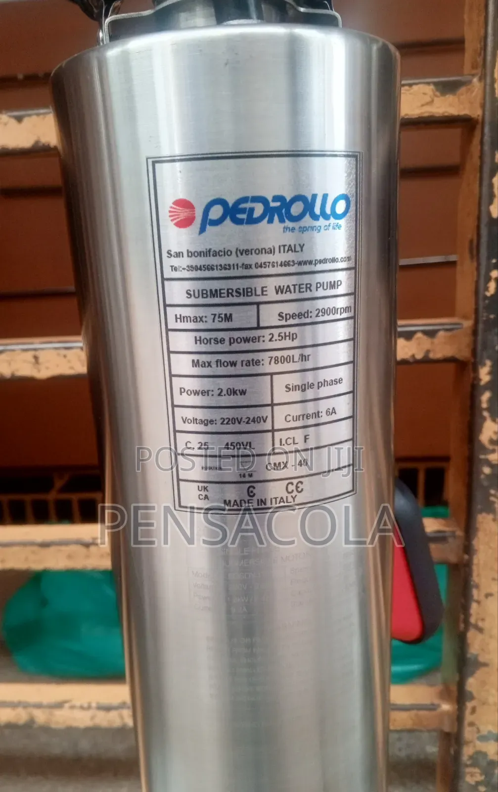 Pedrollo Submersible Pump 248feet / 75m