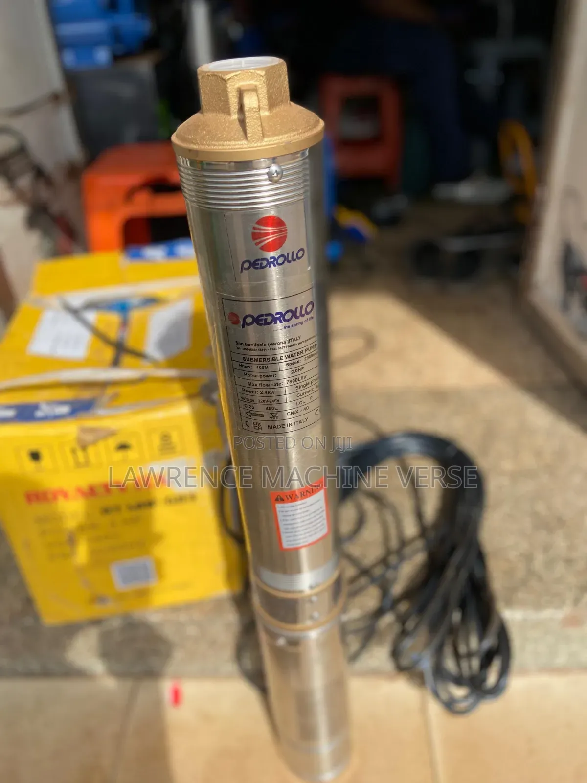 Submersible Water Pump 100m 2hp Pedrolla