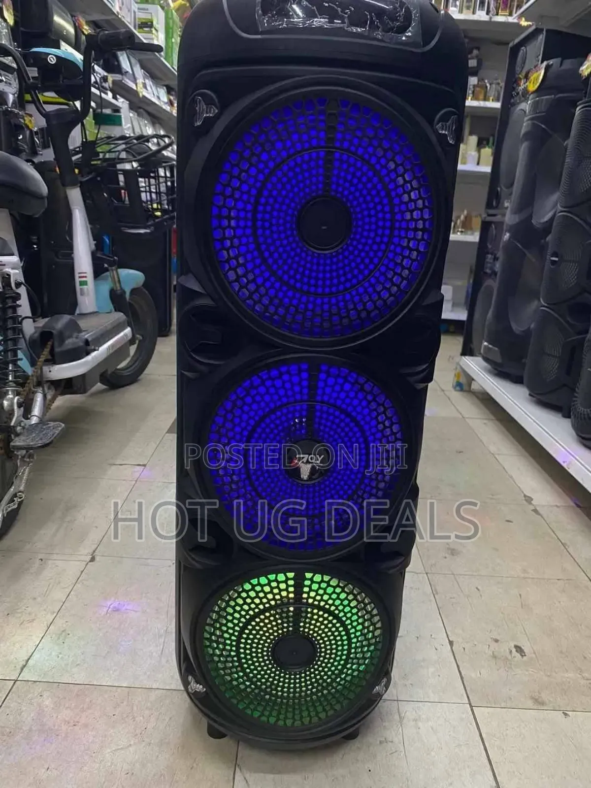 Portable Bluetooth Party Speaker With Microphone, Built-in Dj Lighting