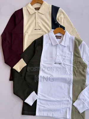 Openwork Long-Sleeved Polo T-Shirts