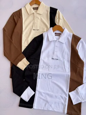 Openwork Long-Sleeved Polo T-Shirts