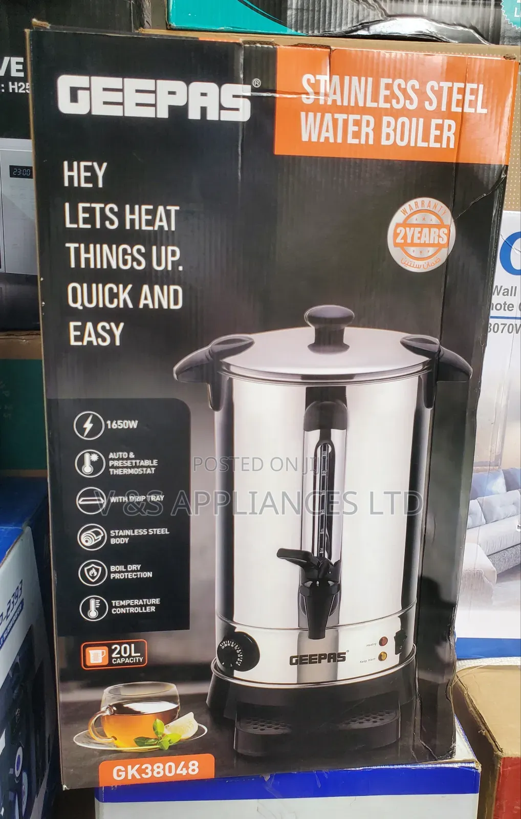 20l Geepas Water Boiler