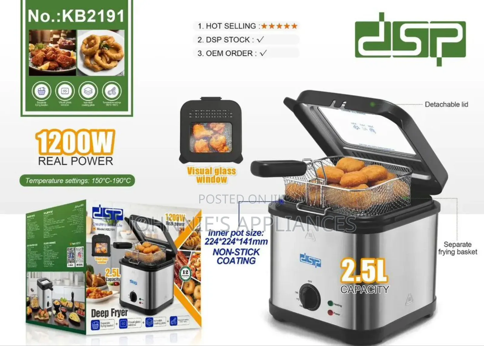 DSP Electric Deepfryer 2.5l