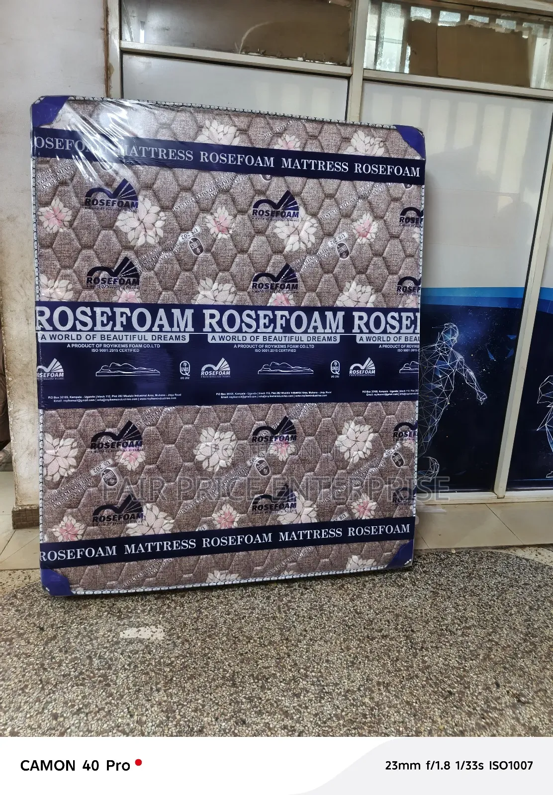 Super Density Mattress 5x6 By8 Inches. Rose Foam Mattress