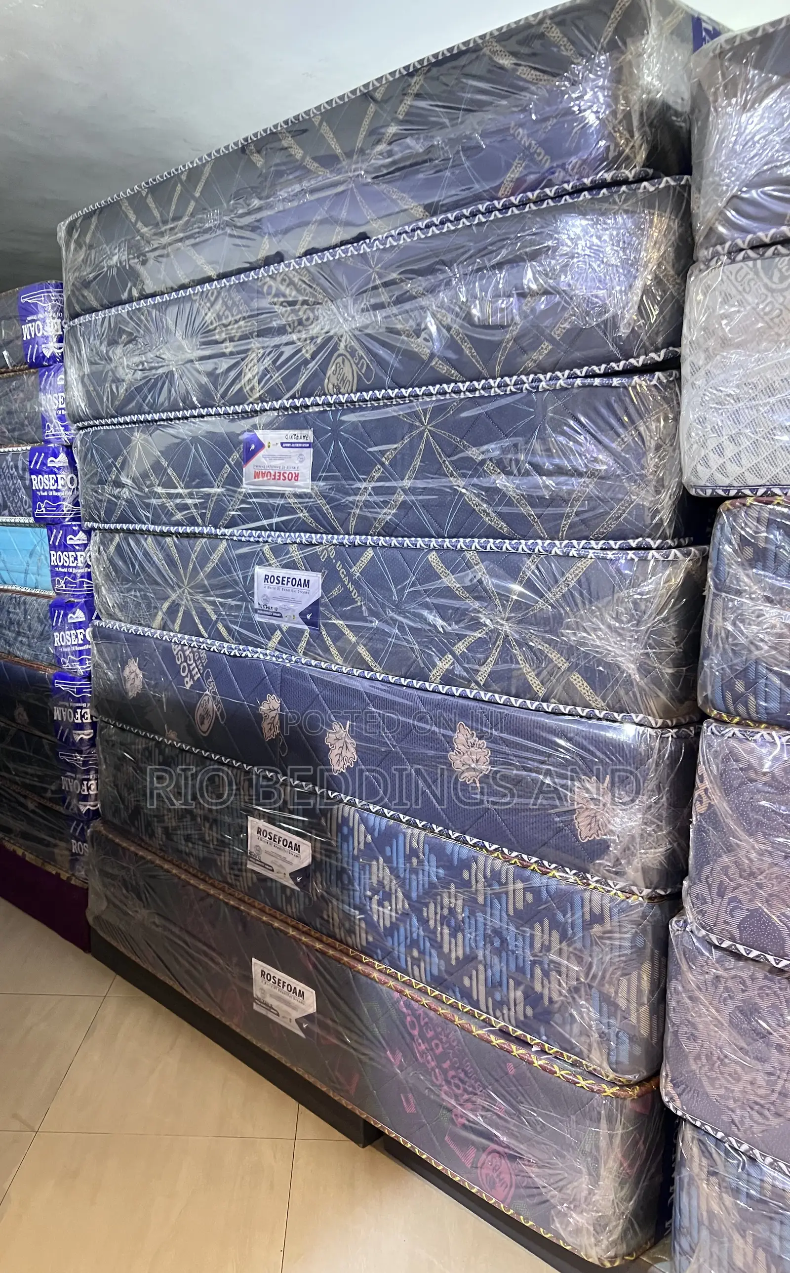 6x6 8 Inches Rose Foam Smart High Density Mattress