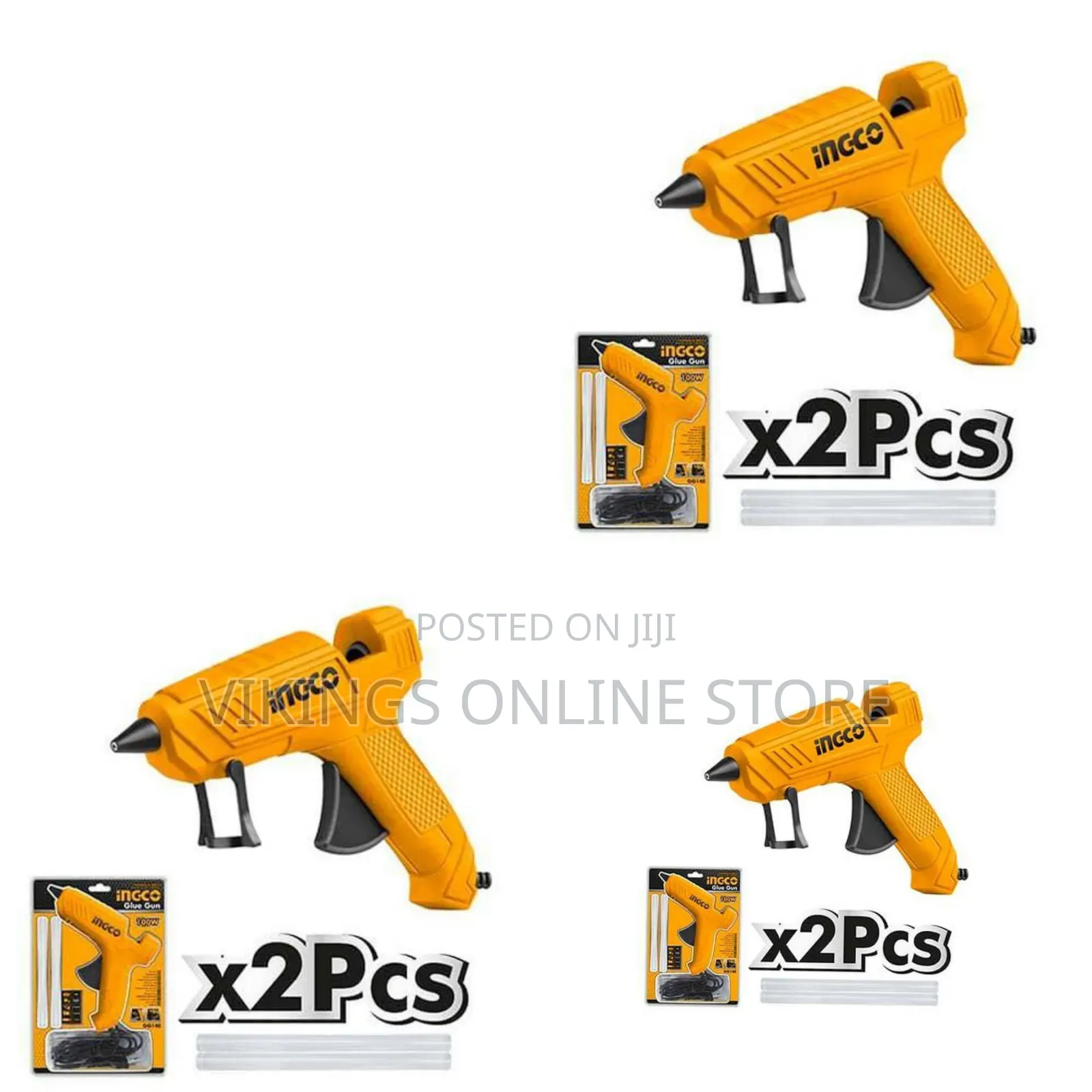 Ingco Glue Gun Volts:220-240v~50/60hz - Orange, Black