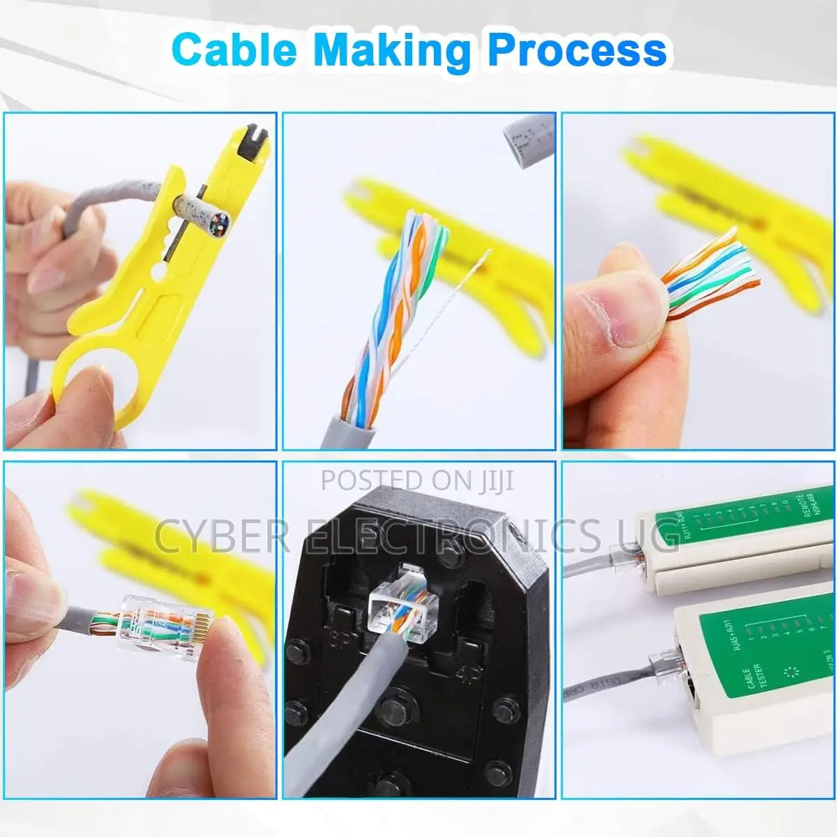 Crimping Tool Kit for Rj11/Rj12/Rj45/Cat5/Cat6/Cat5e