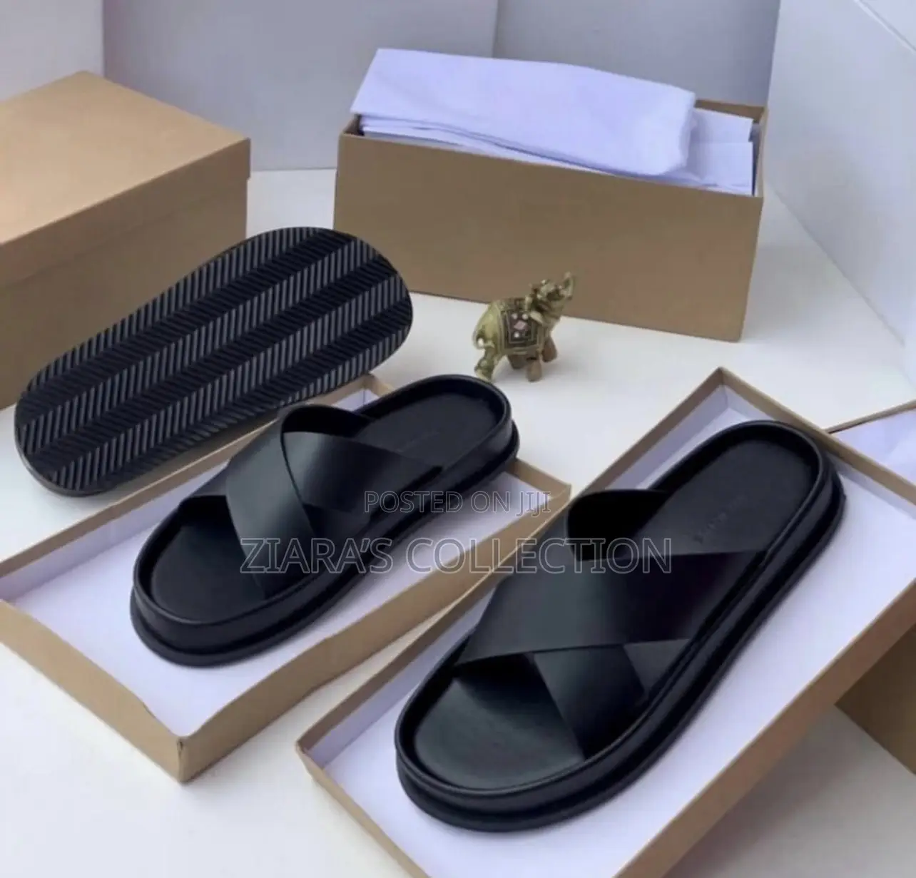 Zara Leather Palms Sandals