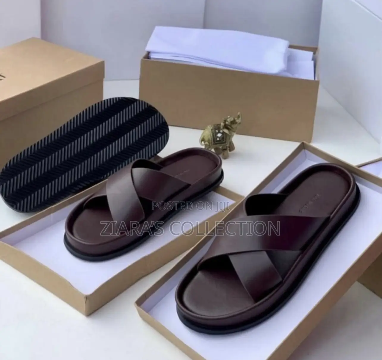 Zara Leather Palms Sandals