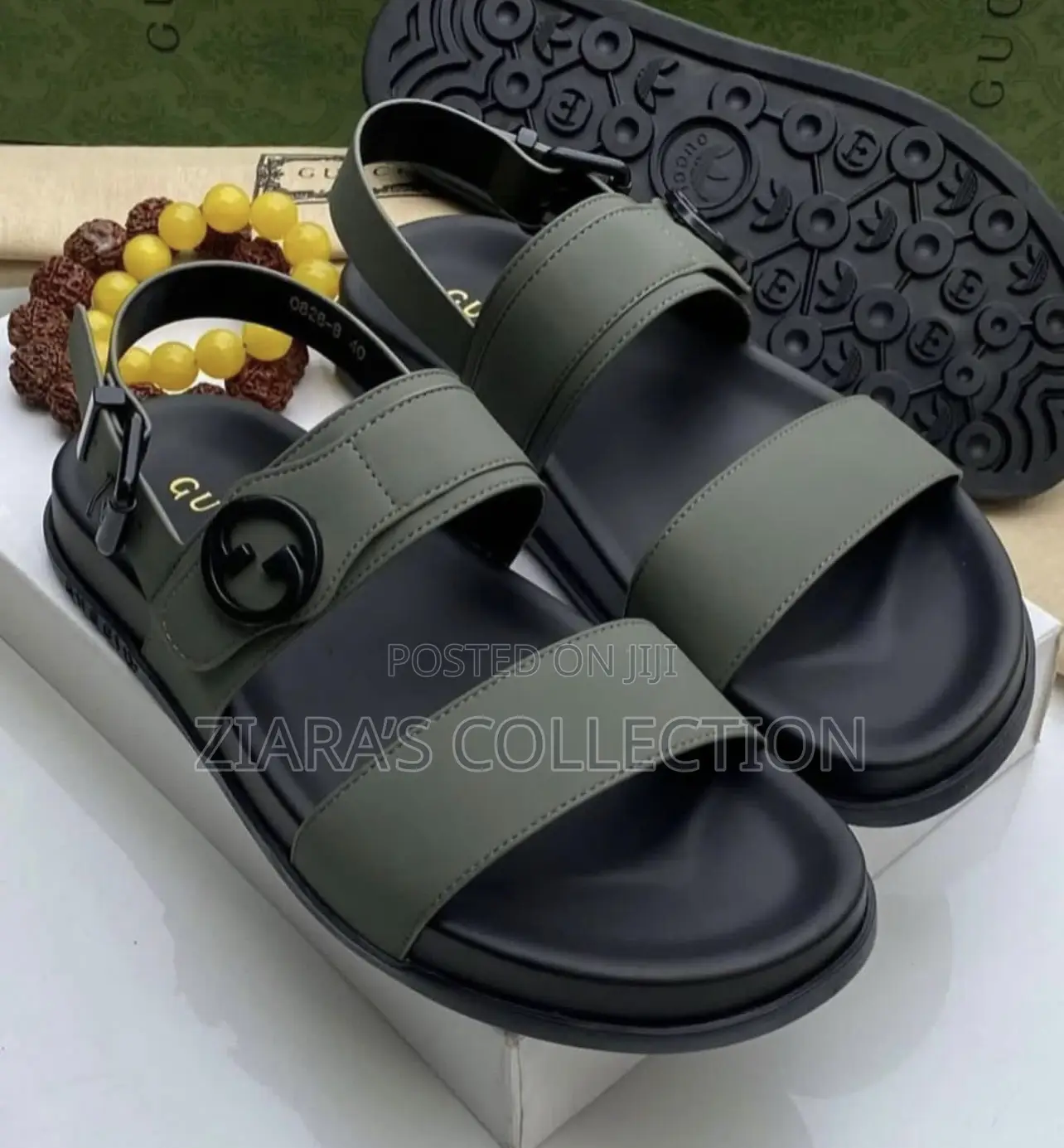 Authetic Leather Gucci Italy Made Sandals