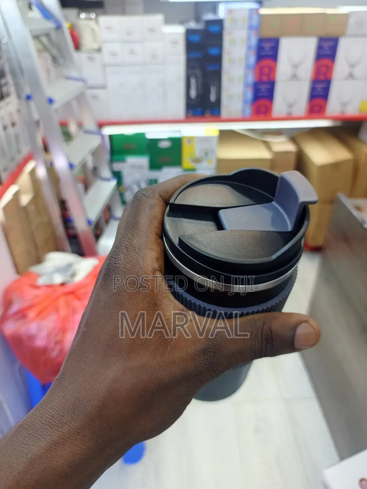 Vacuum-Insulated Travel Mug or Tumbler.