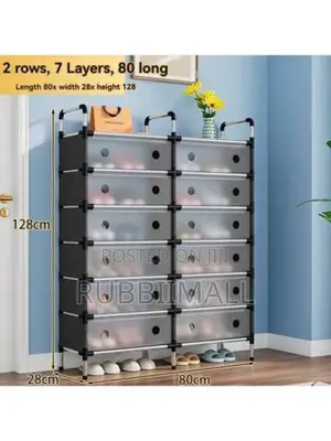 2 Column Shoe Rack 6 Tiers