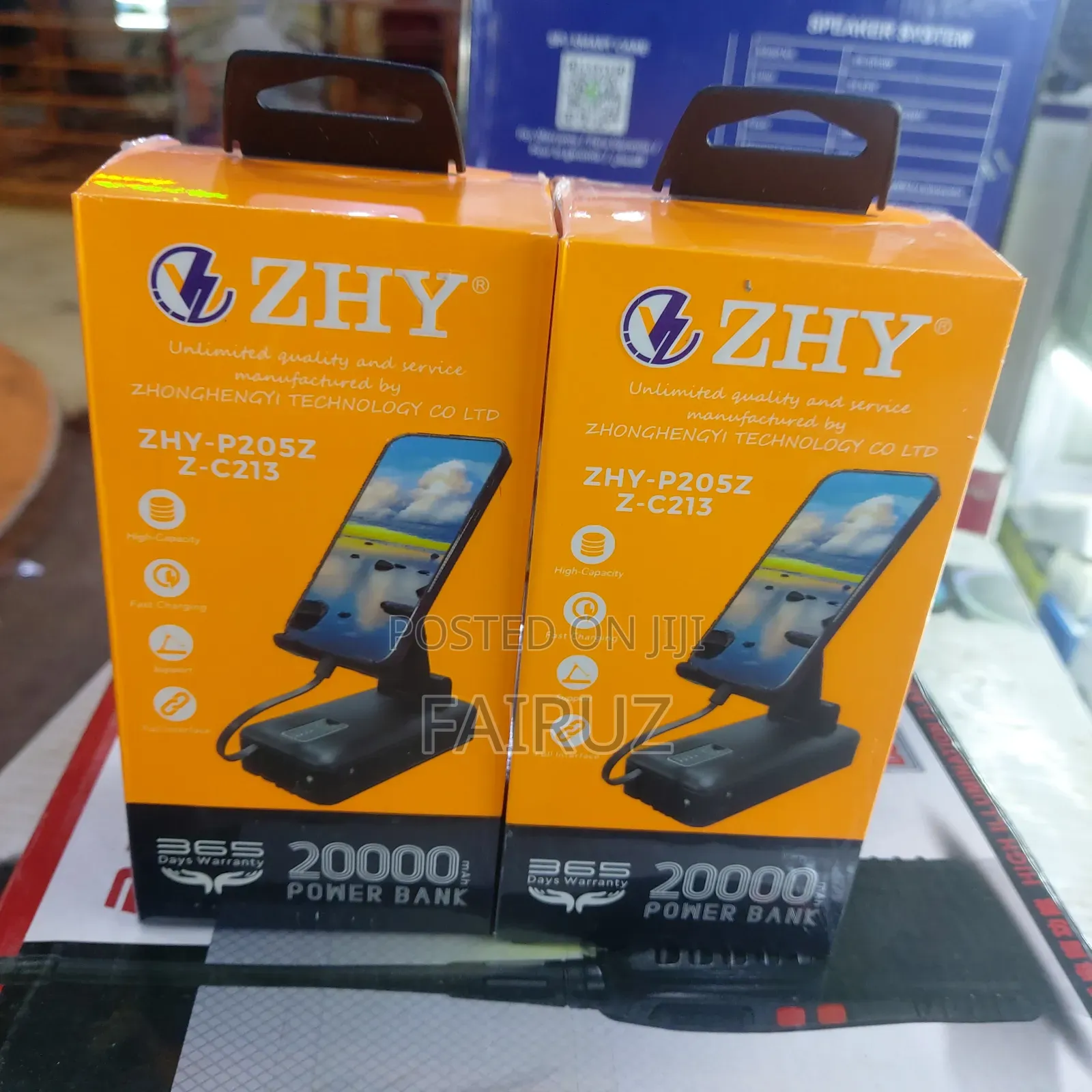 Zhy Power Bank 20000mah With Phone Holder Zhy