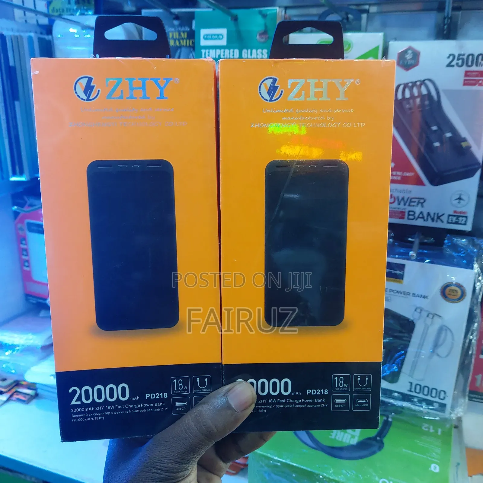 18w Fast Charge 20000mah Zhy Power Bank Pd218
