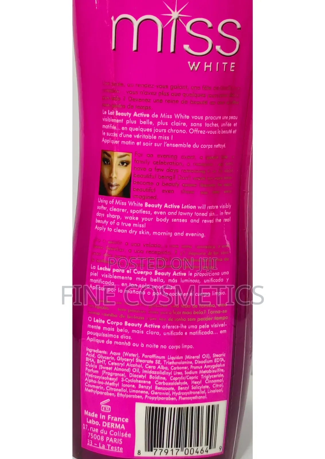 Original Fair And White Miss White Beauty Active Lightening Lotion.