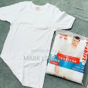 3 - Piece Cotton White Undershirt or Vest