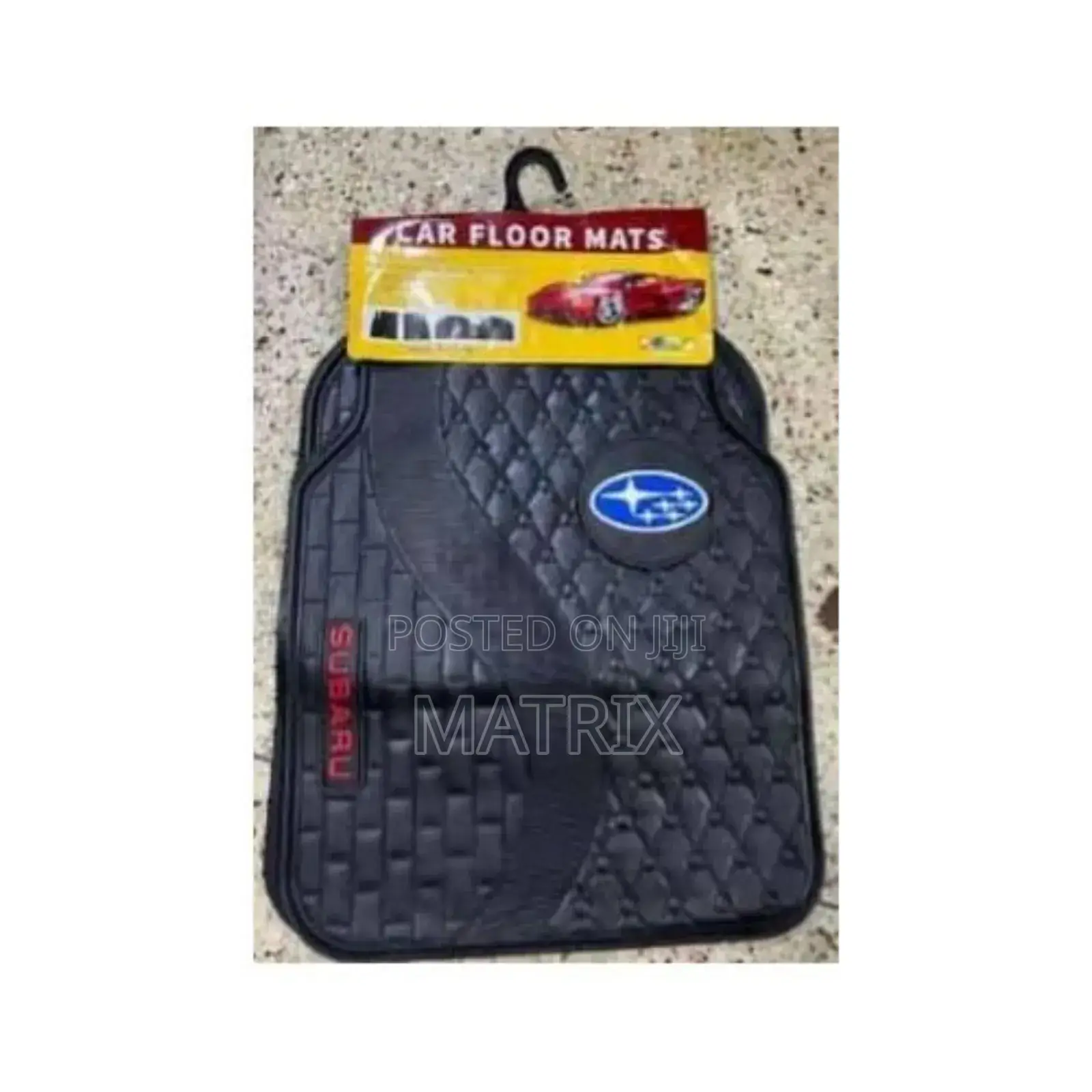 5pc Subaru Branded Heavy Duty Car Mats +Premium Steering Wheel Cover