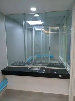 Glass Partitions and Aluminium Flame