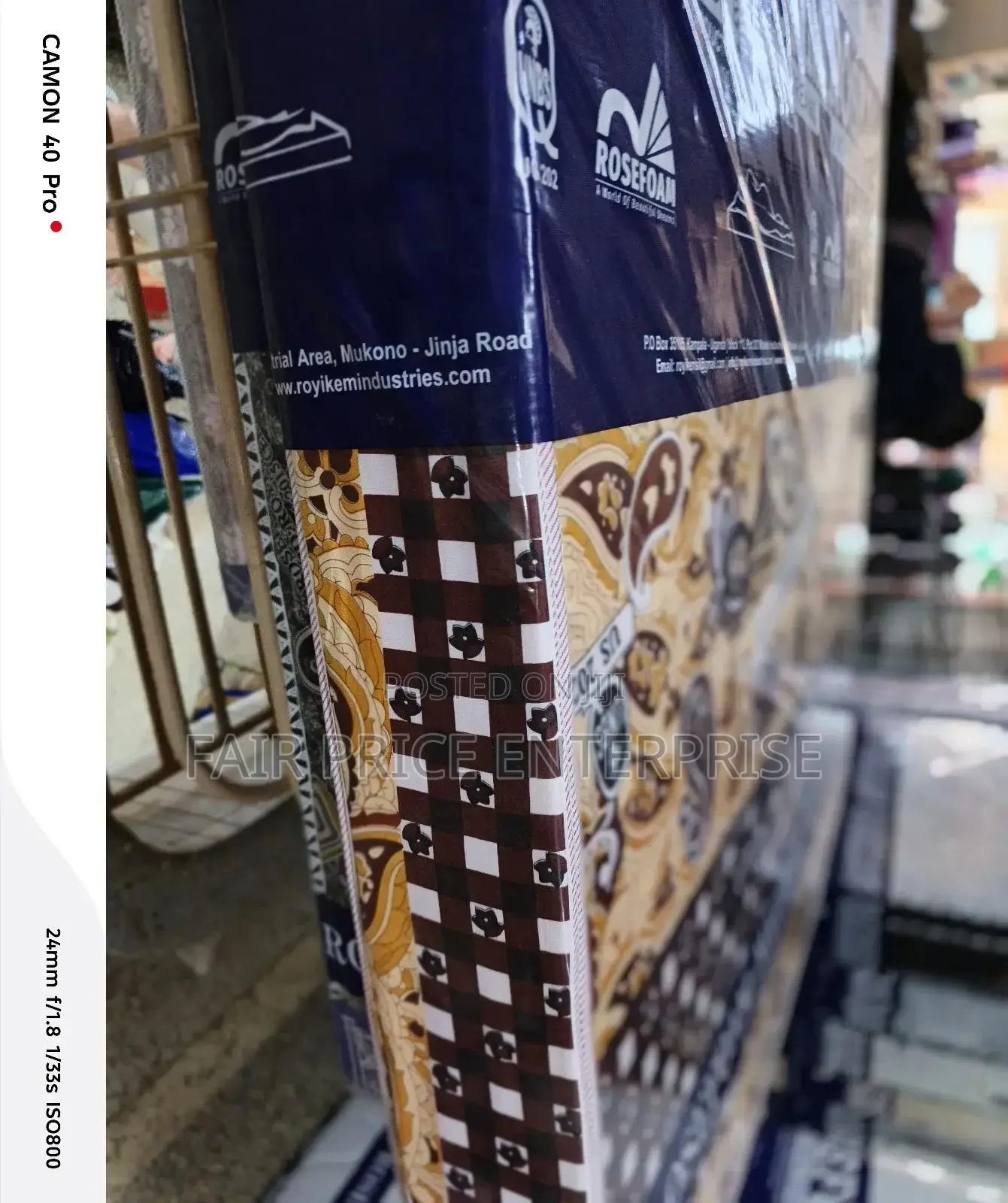 Rosefoam Mattresses 4x6 By6 Inche. Sealed Cover. Brown Color