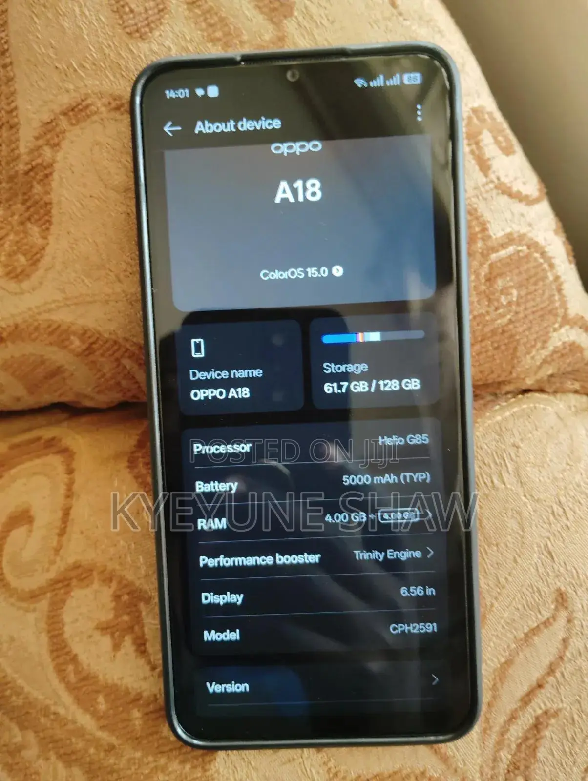 Oppo A18 128 GB Black