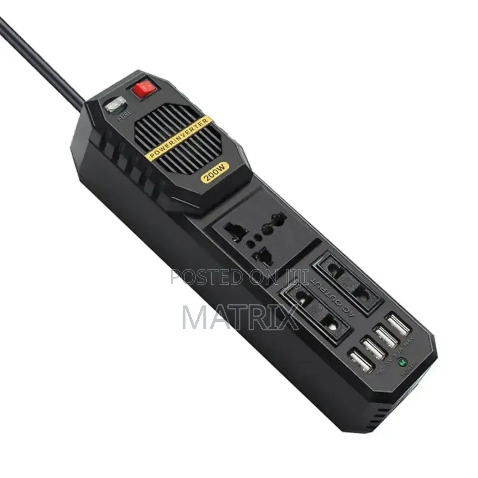 Car Power Inverter 200w 12v to 220v Charger