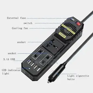 Car Power Inverter 200w 12v to 220v Charger