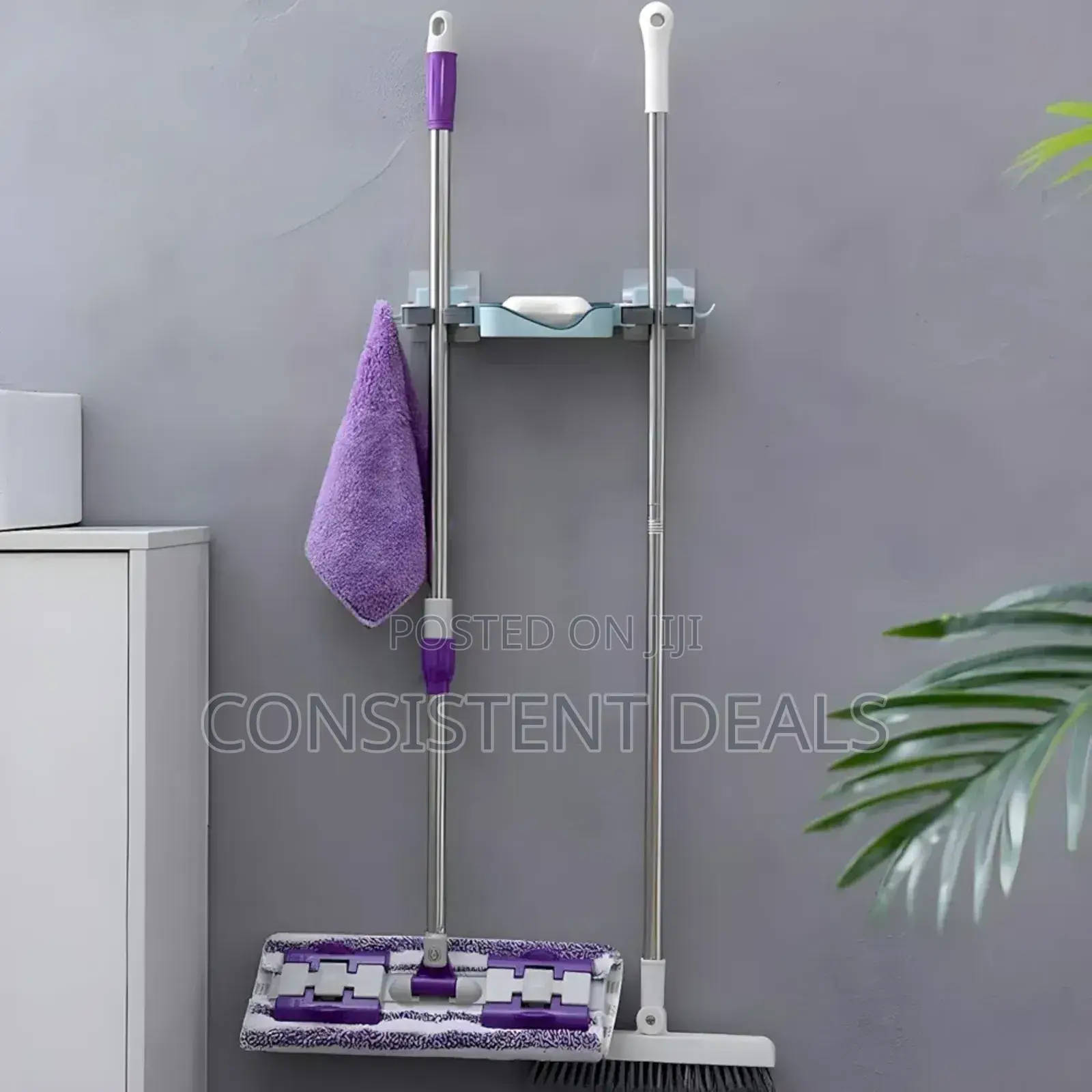 Mop-broom Holder | Wall Mount Mop-broom Storage Organizer