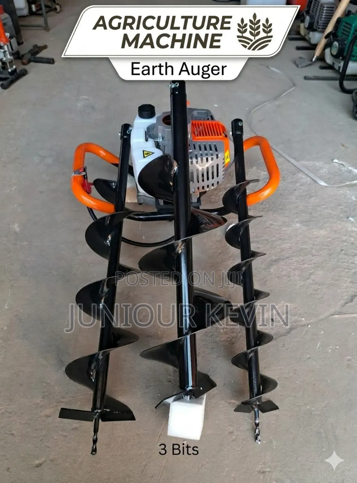 Earth Auger Machine With 3 Bits Heavy Duty