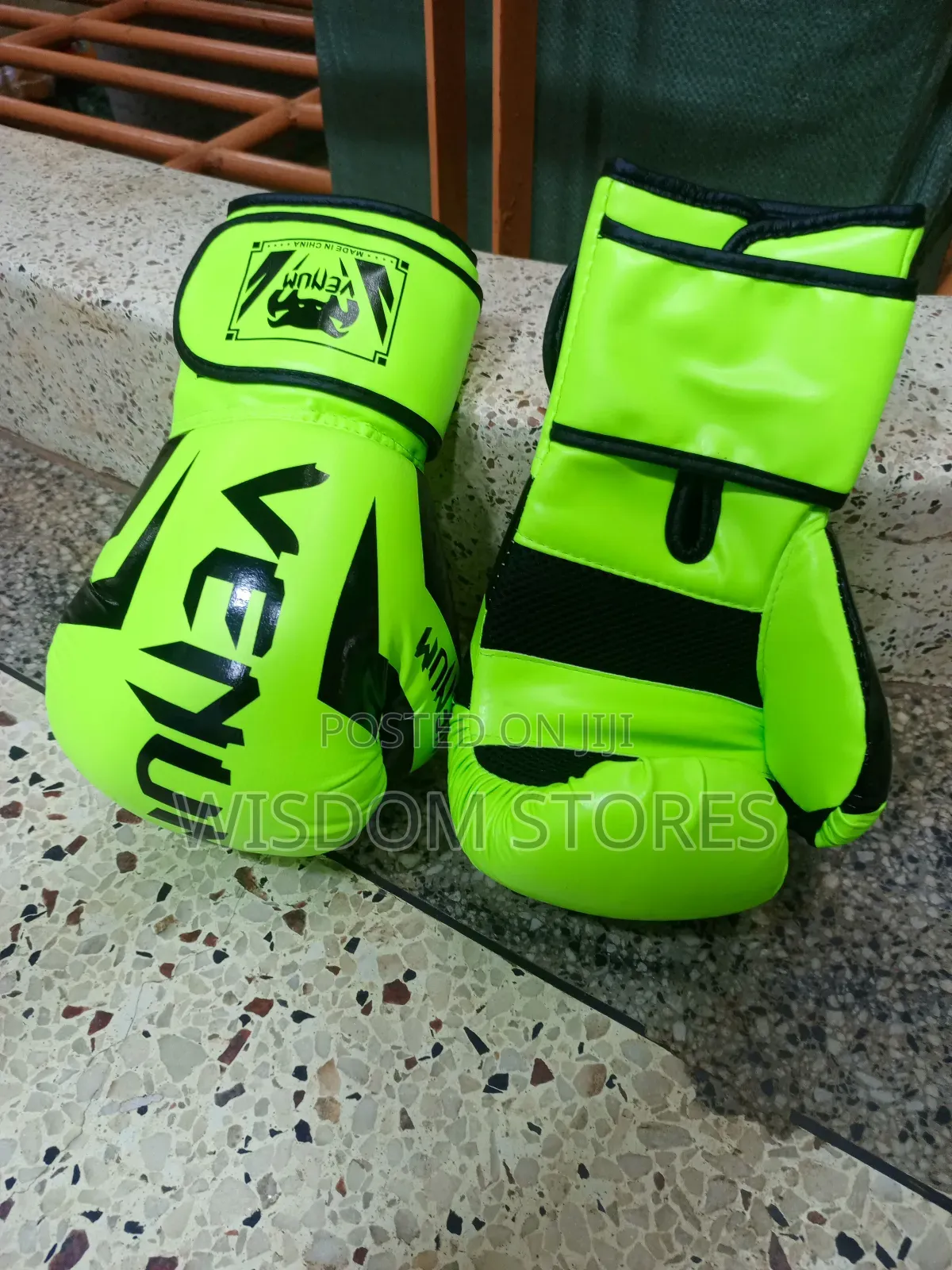 Venum Elite Boxing Gloves in a Neon Yellow Colorway