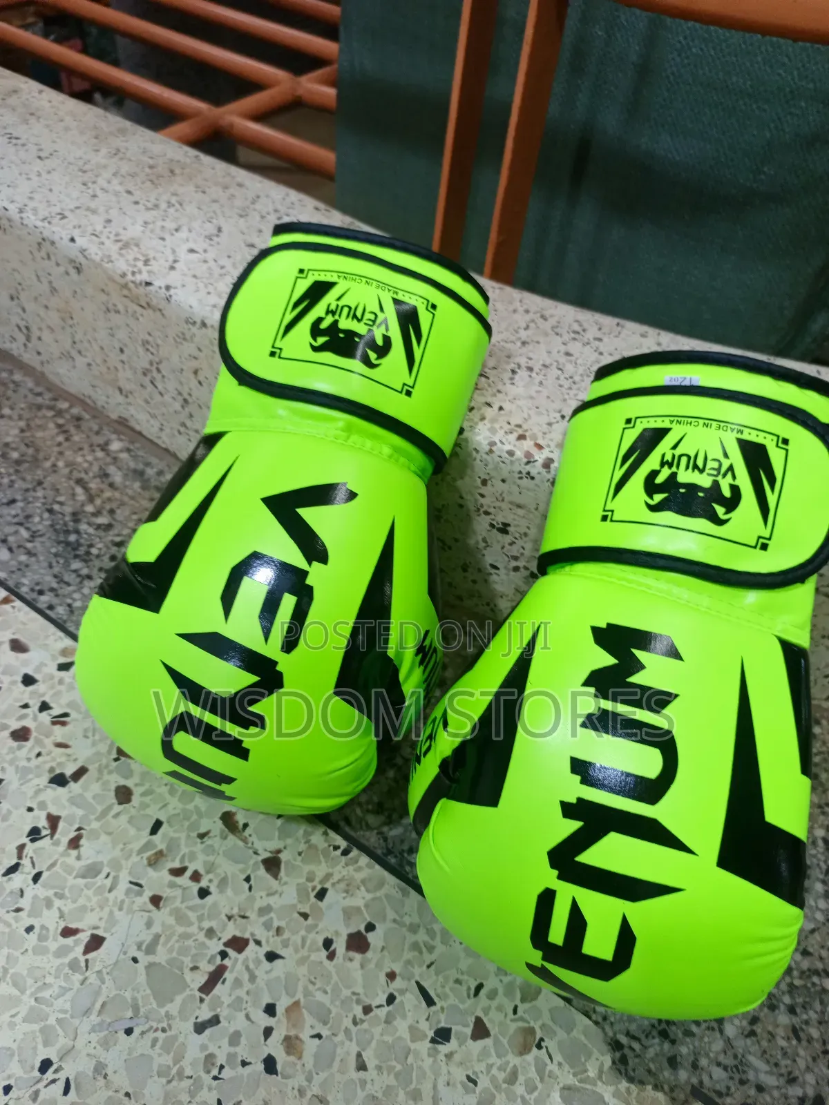 Venum Elite Boxing Gloves in a Neon Yellow Colorway