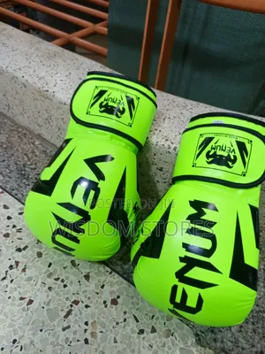 Venum Elite Boxing Gloves in a Neon Yellow Colorway
