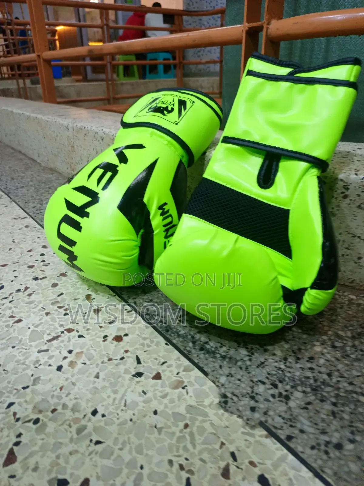 Venum Elite Boxing Gloves in a Neon Yellow Colorway