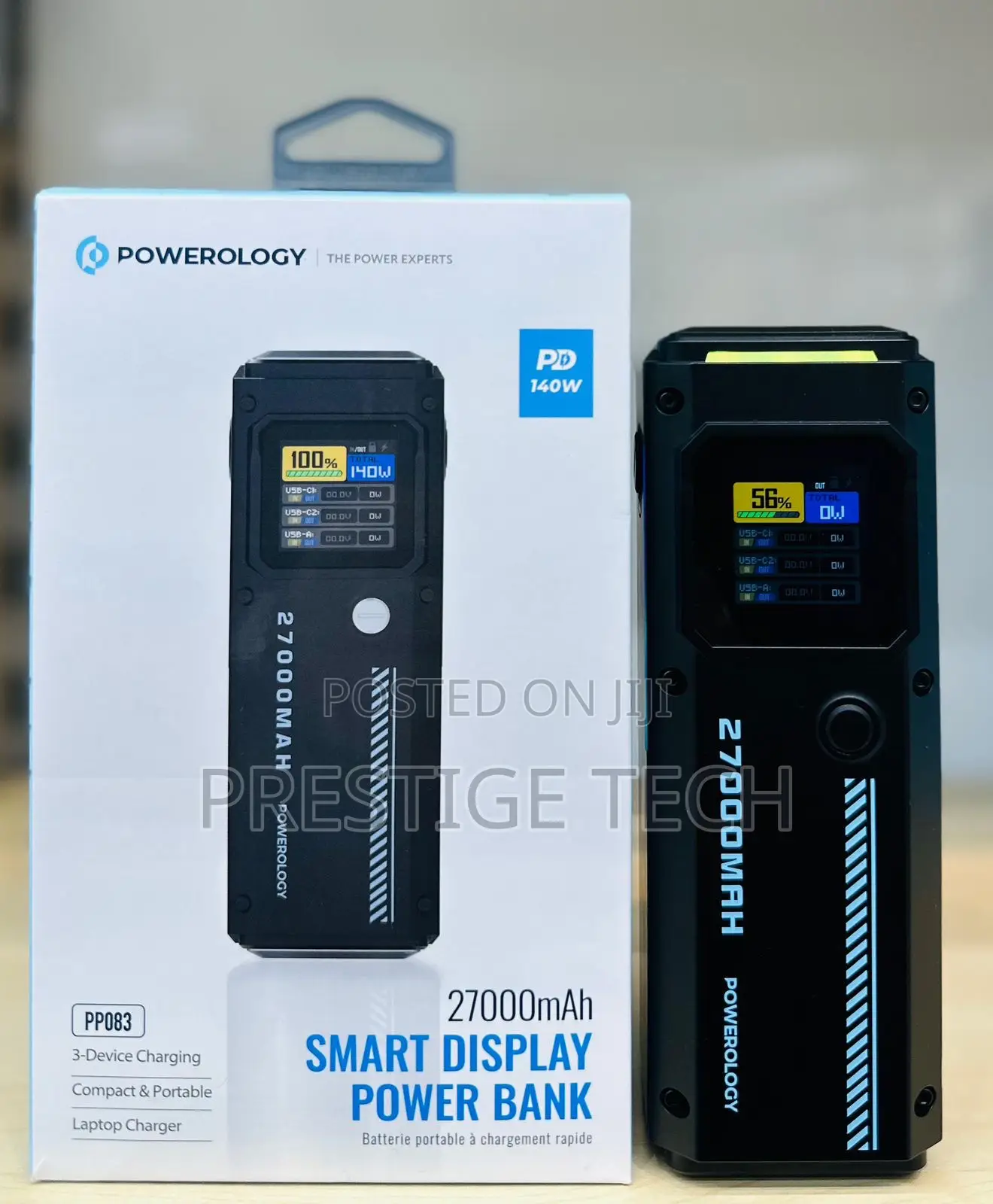 Powerology 27000mah 140w Laptop Power Bank Smart Led Display
