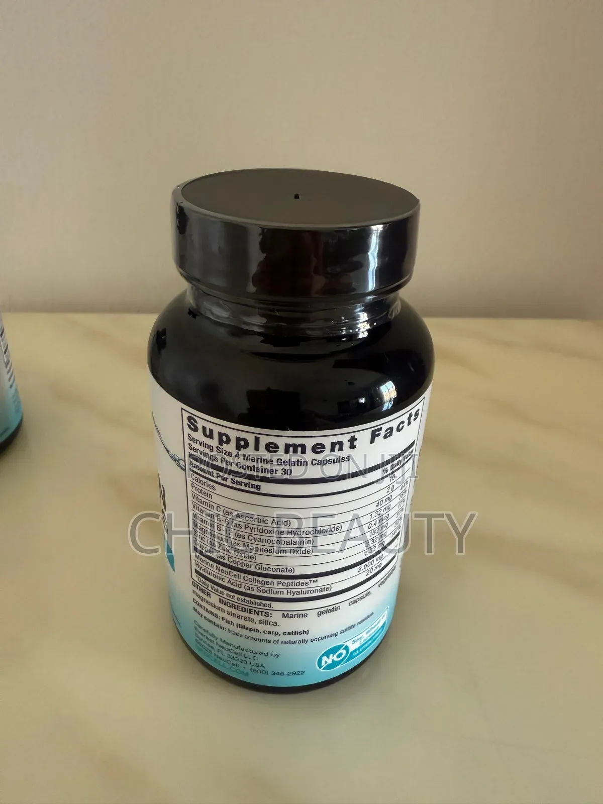 Neocell Marine Collagen Peptides, Hyaluronic Acid 120 Capsules