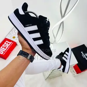 Black With White Stripes Sneakers
