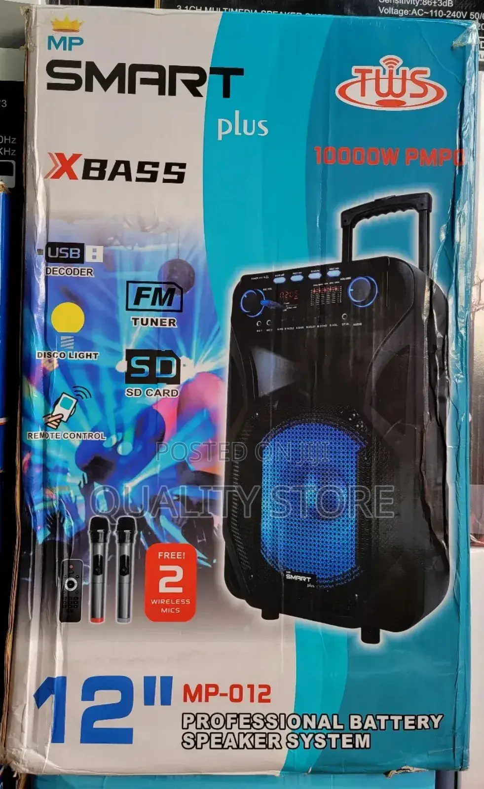 Smart Plus 12 "Proffessional Battery Speaker System Mp-012