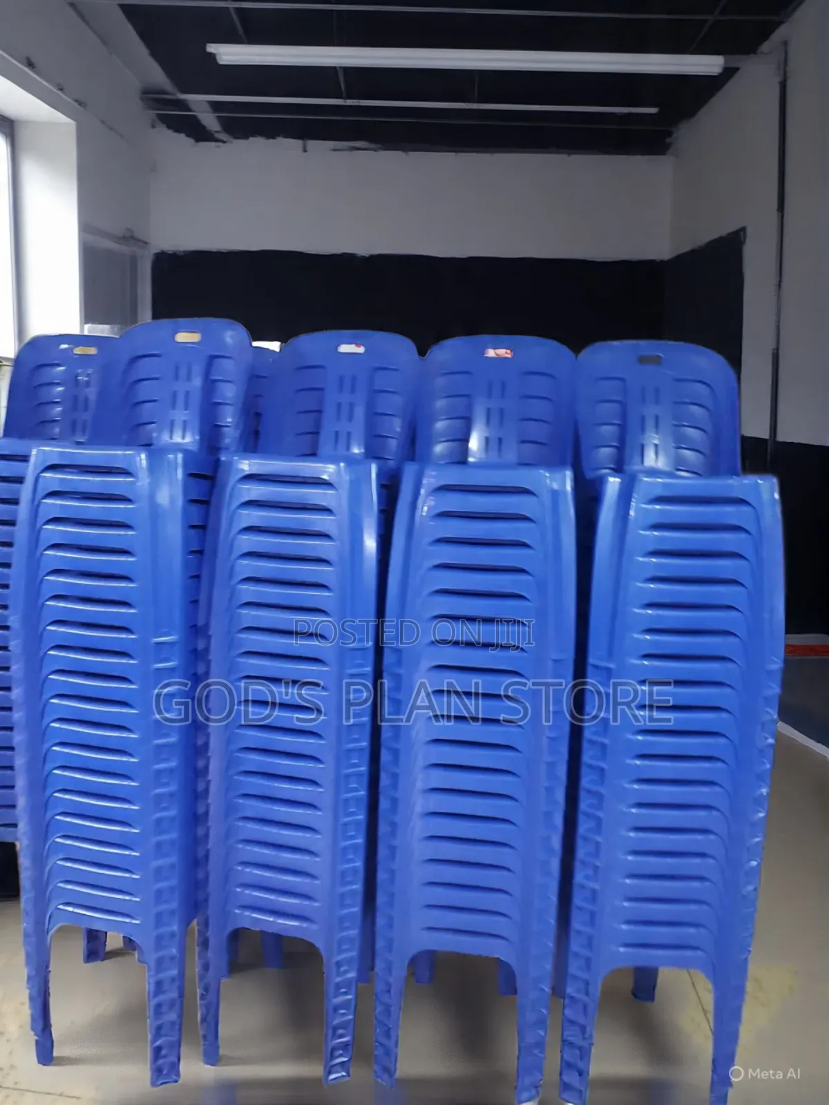 Holly Blue Outdoor Indoor Plastic Chairs Plastic Chairs (Armless)
