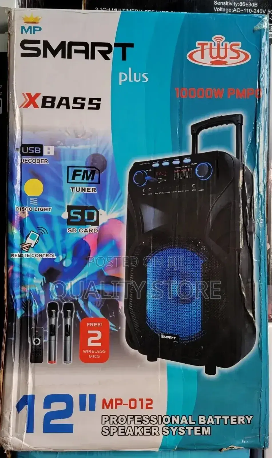 Smart Plus 12 "Proffessional Battery Speaker System Mp-012