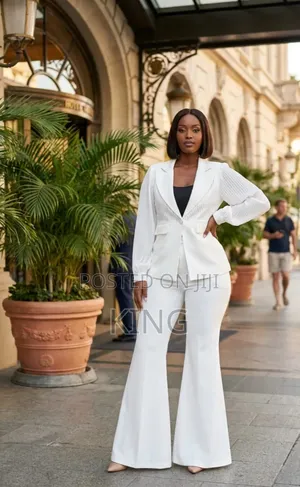 Women's Pleated Sleeve Blazer Full Suit