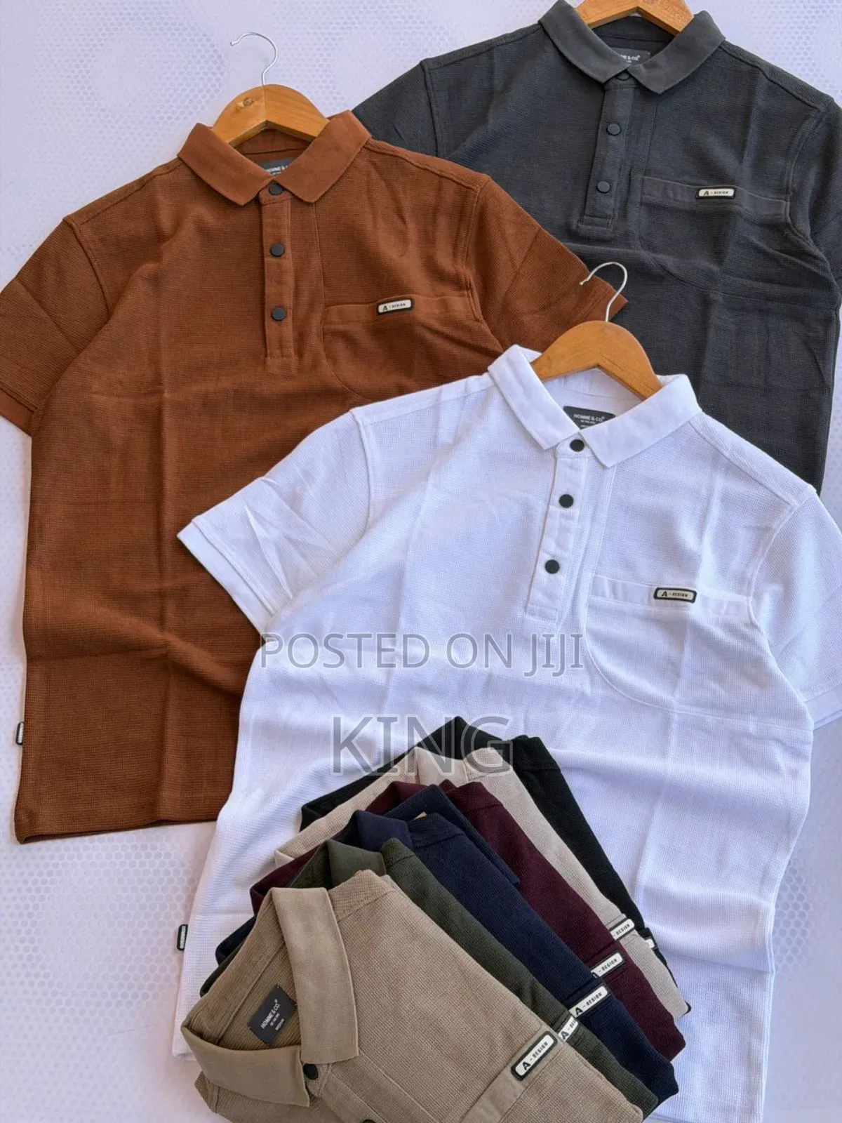 Men's Cas Fitted Cotton Polo T-Shirt.