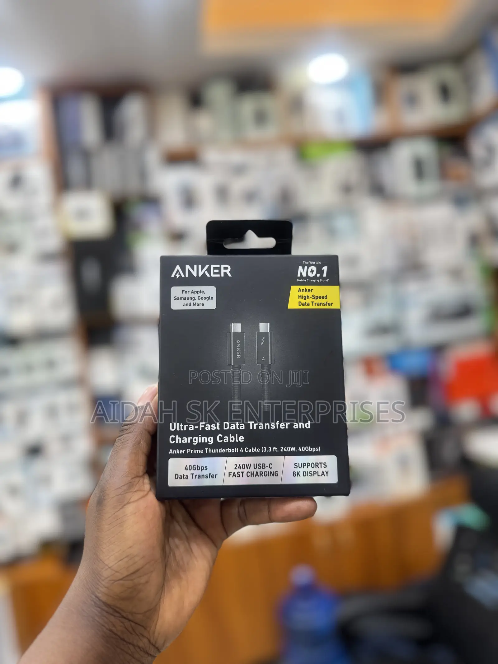 Anker Prime Thunderbolt 4 Cable (3.3 Ft, 240w, 40gbps