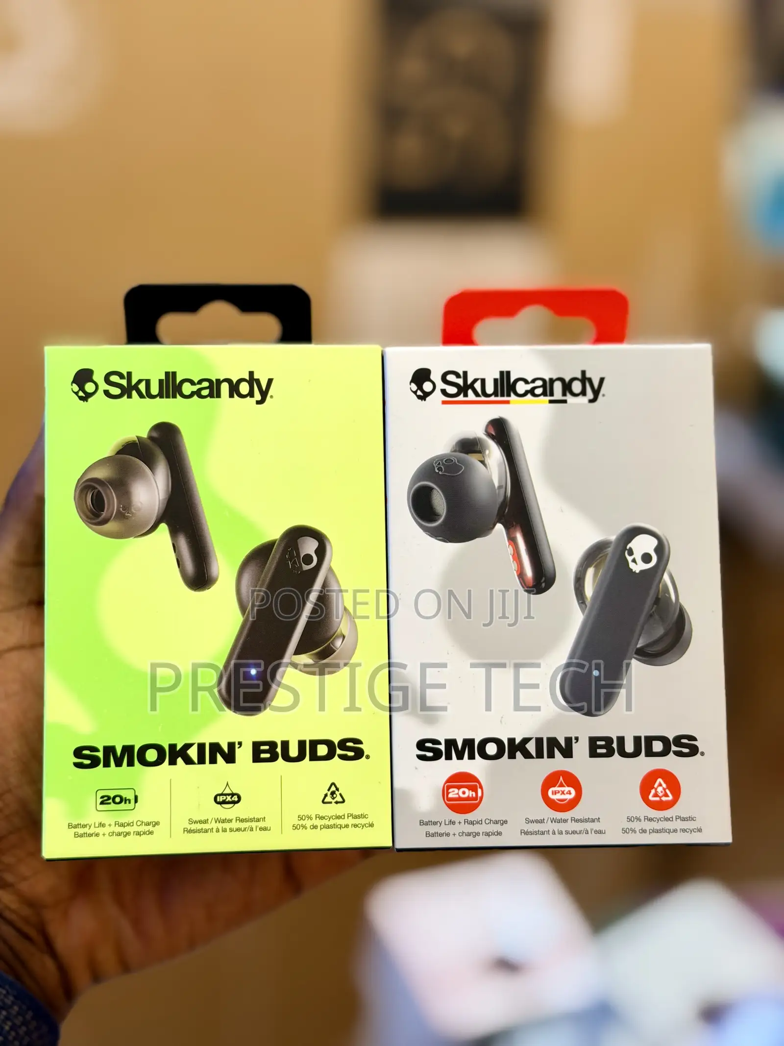Skullcandy Smokin’ Buds Wireless Earbuds, 20 Hours Battery