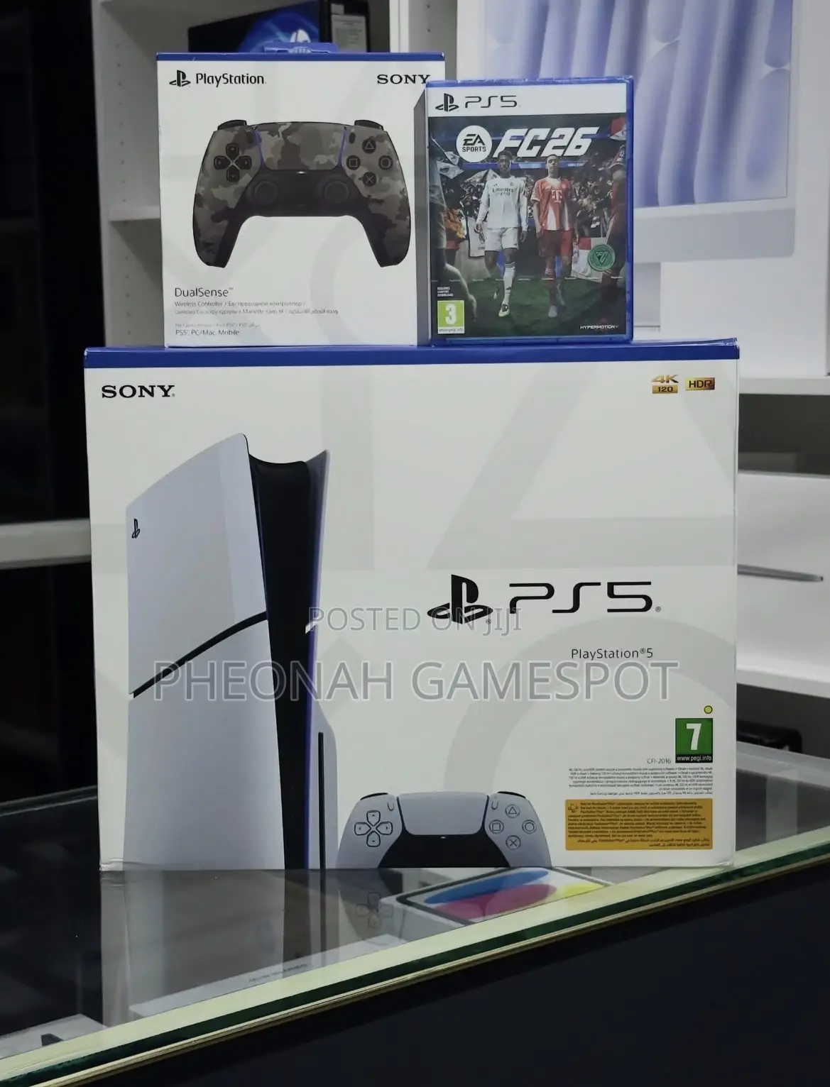 Ps5 1tb Clean Console With 2 Pads and 3 Games Installed Ready Today