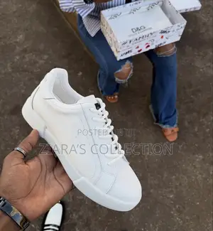 Leather Dolce and Gabbana Mens Sneakers