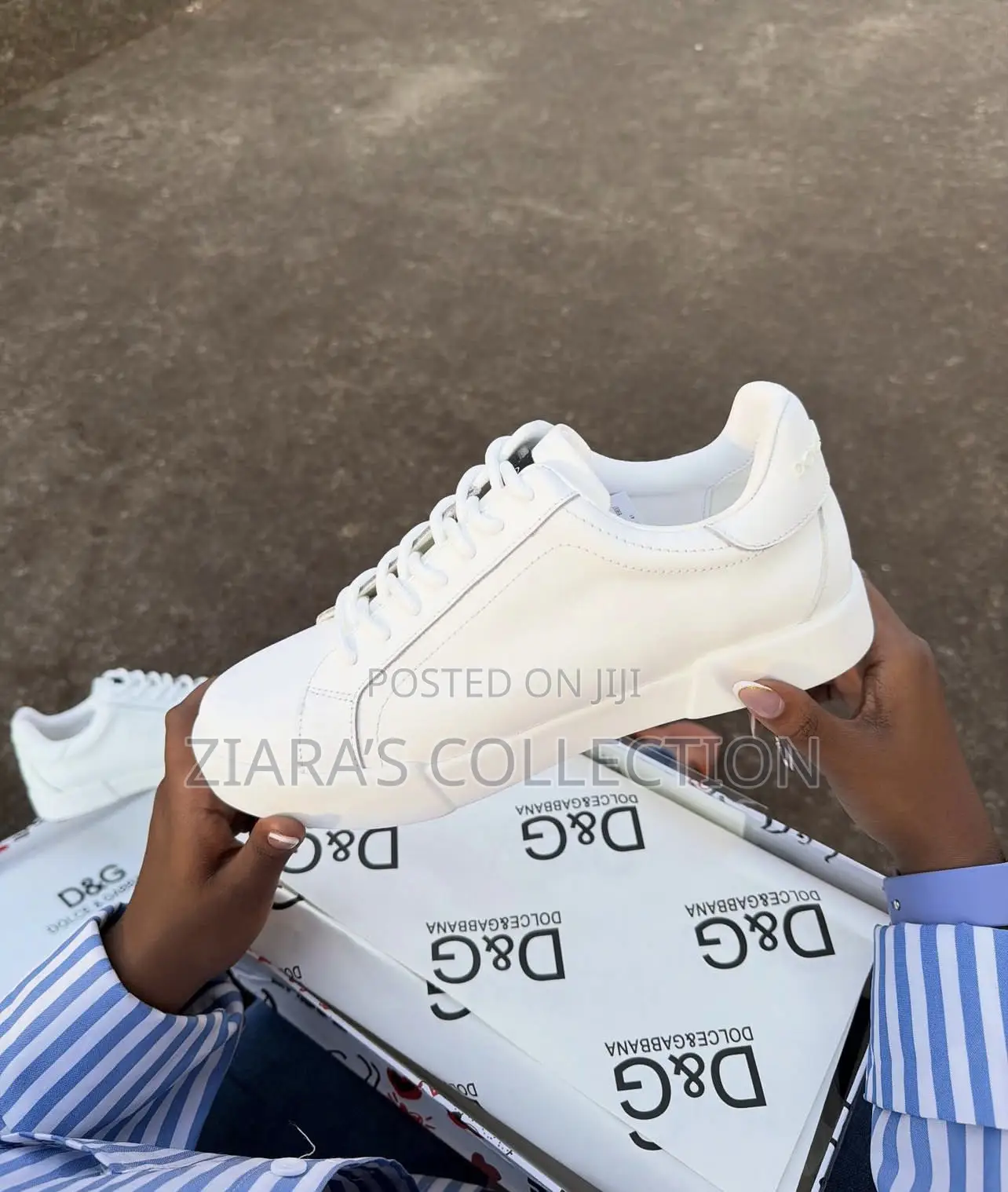 Leather Dolce and Gabbana Mens Sneakers